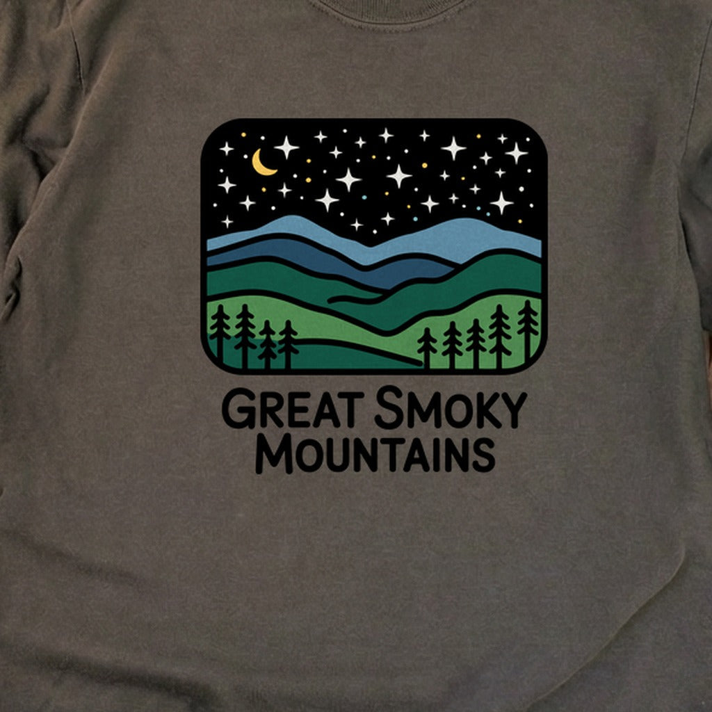 Great Smoky Mountains at Night Cotton Long Sleeve product image 28