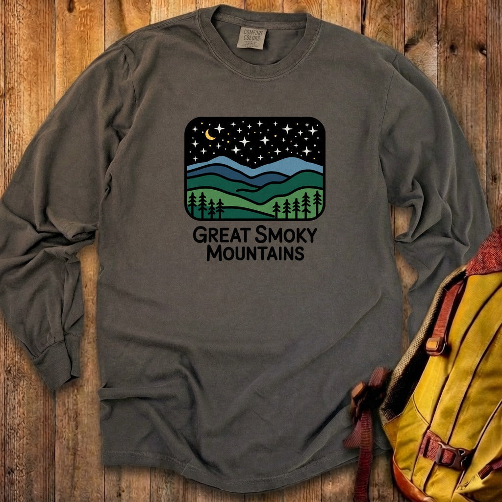Great Smoky Mountains at Night Cotton Long Sleeve product image 27