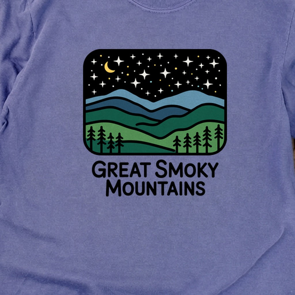 Great Smoky Mountains at Night Cotton Long Sleeve product image 30