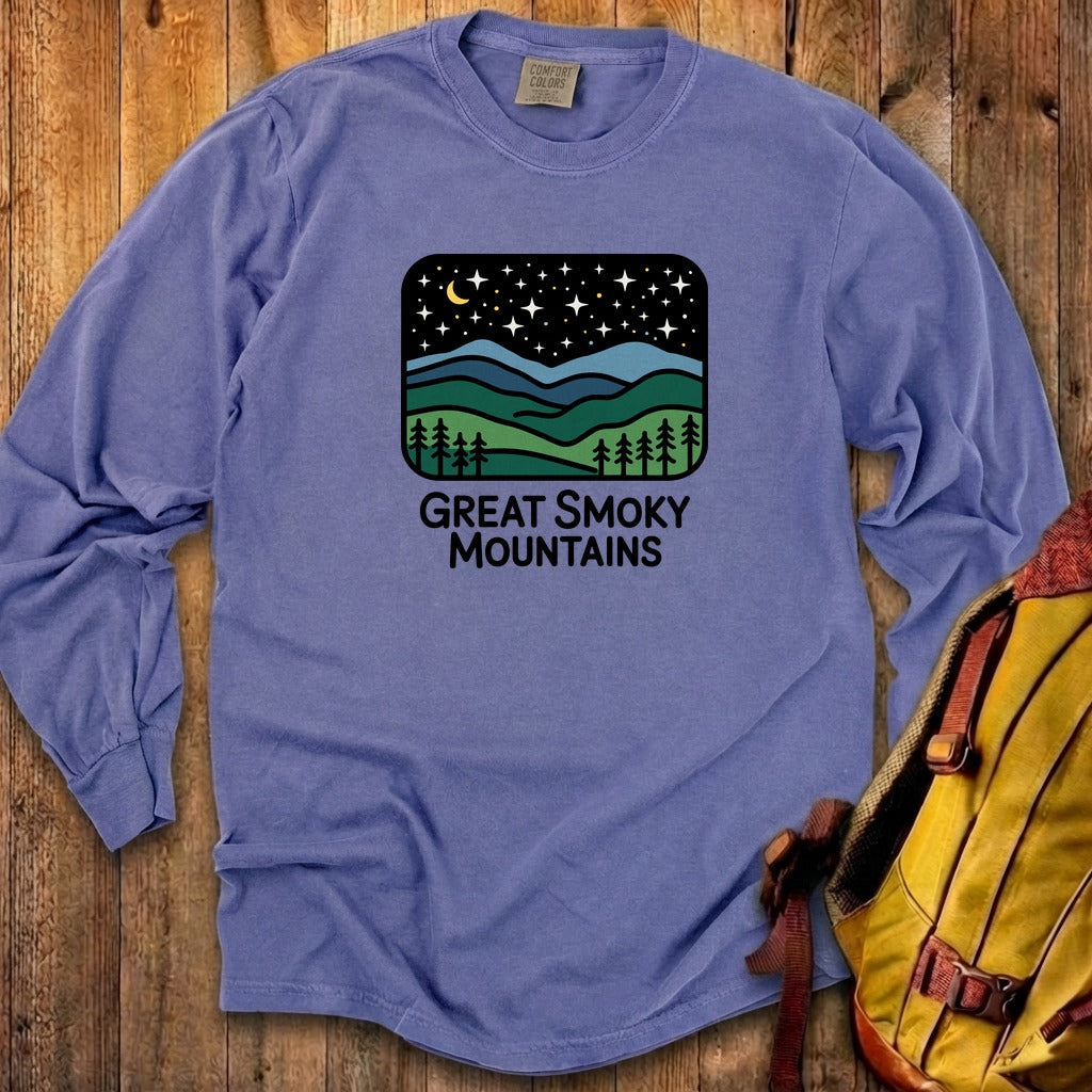 Great Smoky Mountains at Night Cotton Long Sleeve product image 29