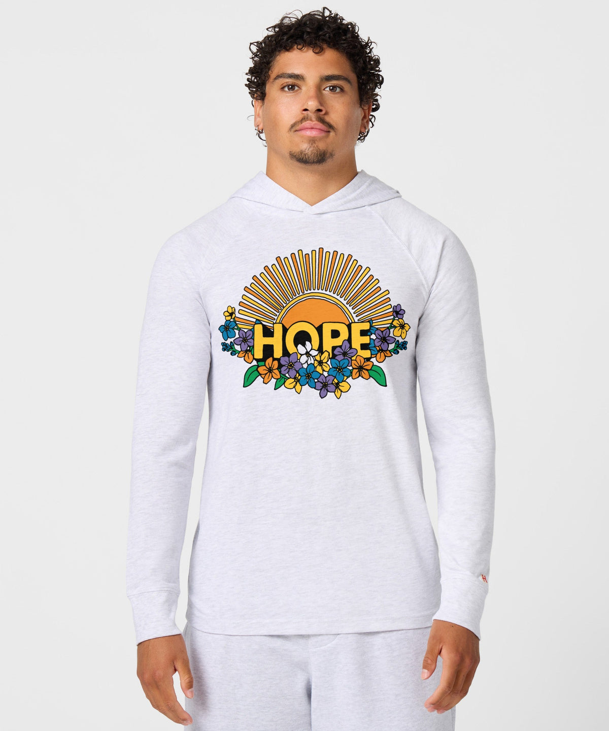 Hope Sun And Flowers Lightweight Hoodie product image 3
