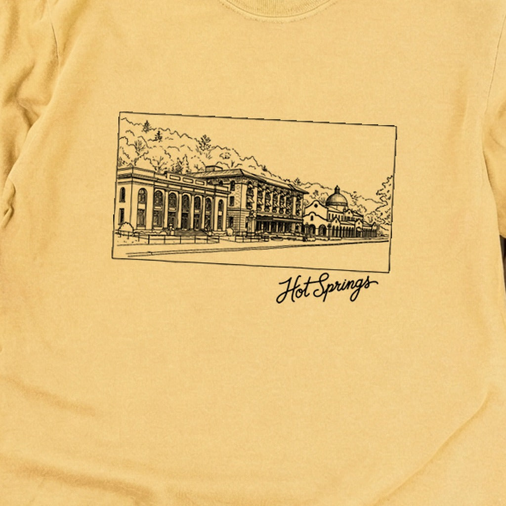 Hot Springs Line Drawing Cotton Long Sleeve product image 12