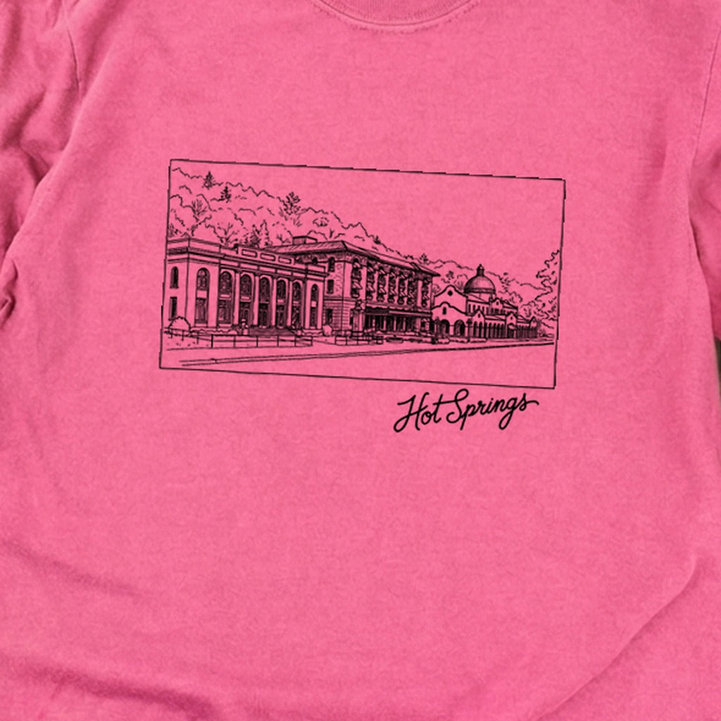 Hot Springs Line Drawing Cotton Long Sleeve product image 18