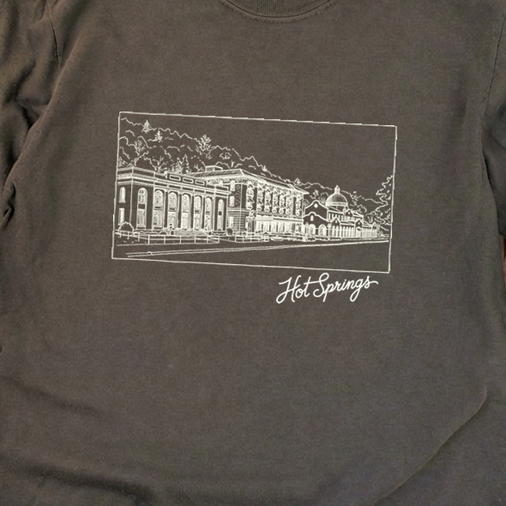 Hot Springs Line Drawing Cotton Long Sleeve product image 28