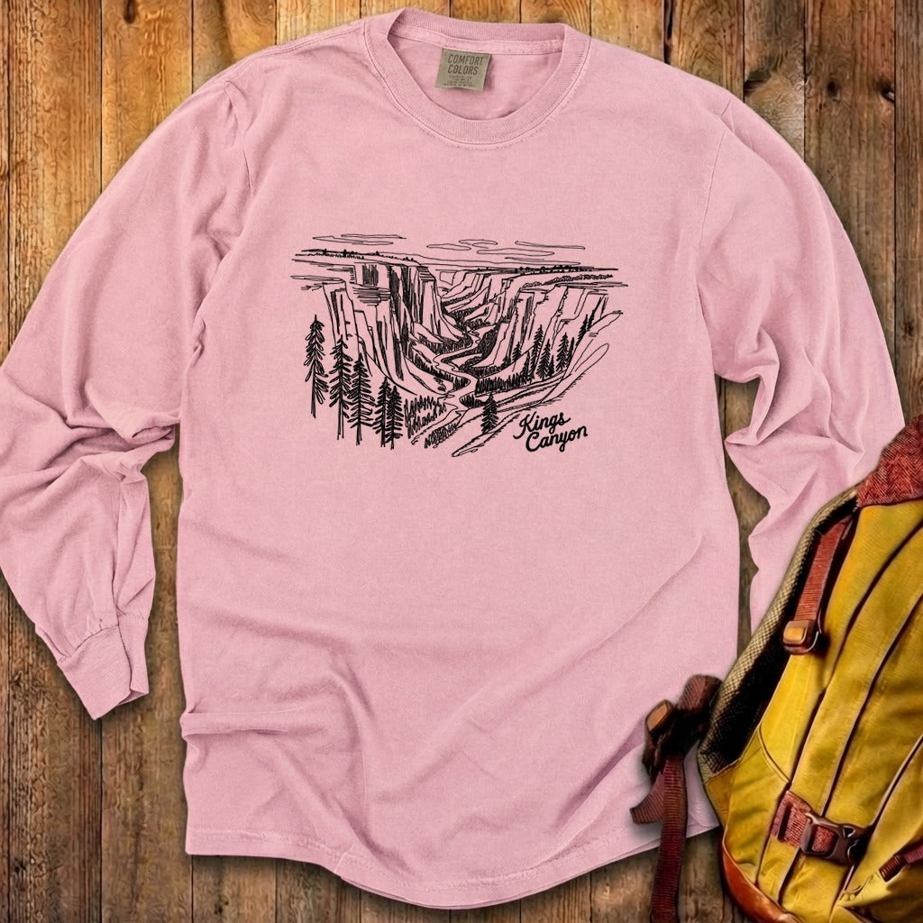 Kings Canyon Line Drawing Cotton Long Sleeve product image 7