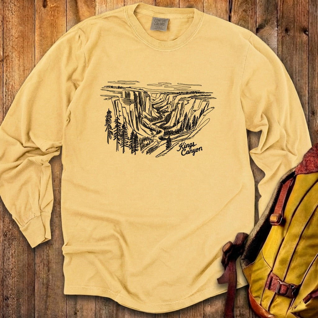 Kings Canyon Line Drawing Cotton Long Sleeve product image 11
