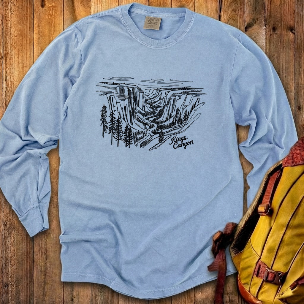 Kings Canyon Line Drawing Cotton Long Sleeve product image 13