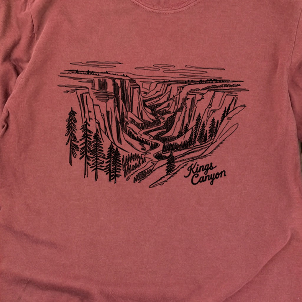 Kings Canyon Line Drawing Cotton Long Sleeve product image 16