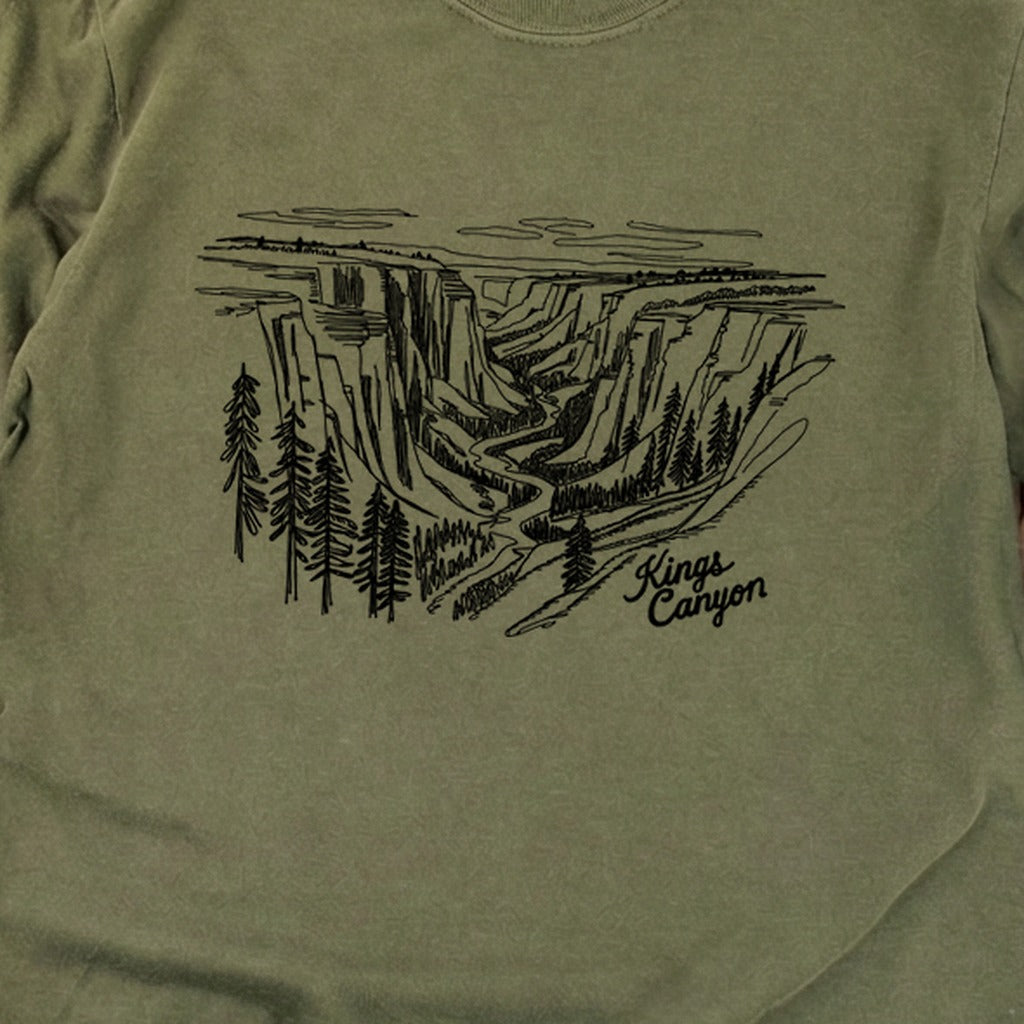 Kings Canyon Line Drawing Cotton Long Sleeve product image 2