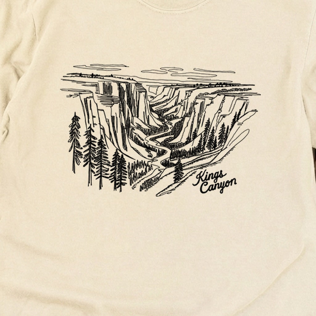 Kings Canyon Line Drawing Cotton Long Sleeve product image 22