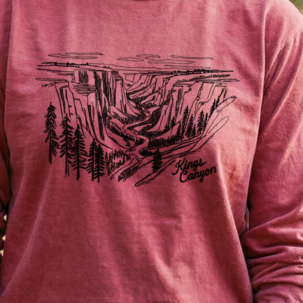 Kings Canyon Line Drawing Cotton Long Sleeve product image 5