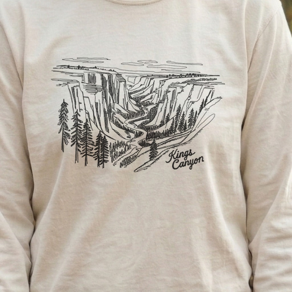 Kings Canyon Line Drawing Cotton Long Sleeve product image 6