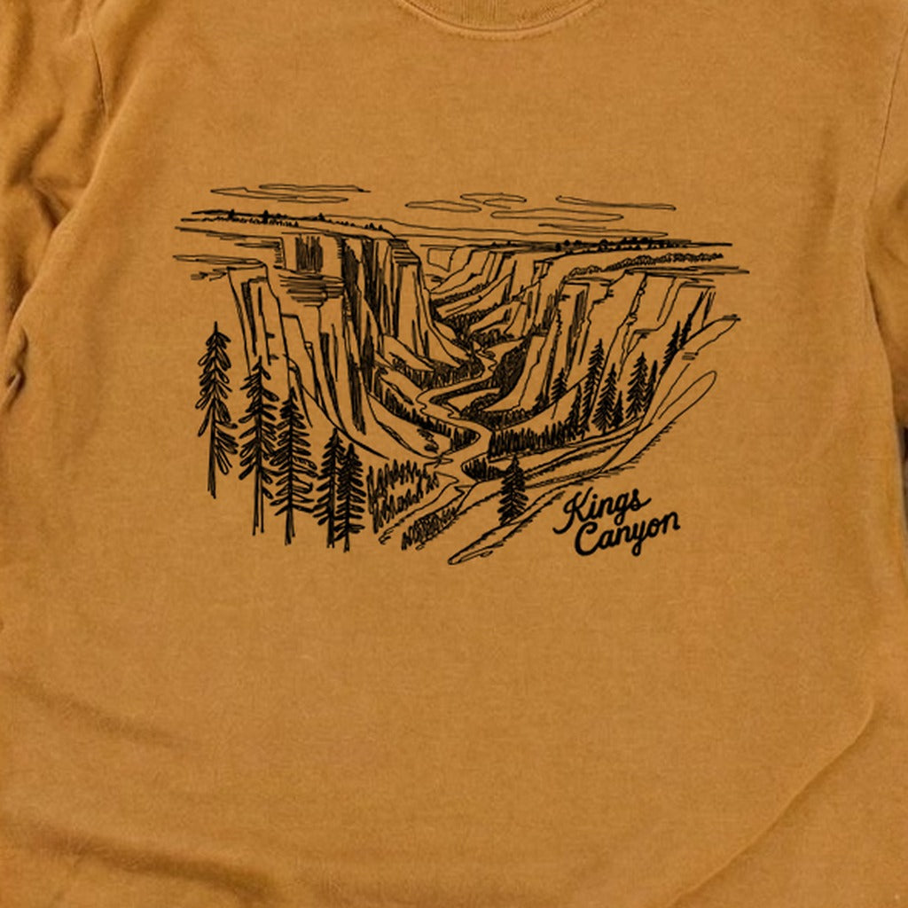 Kings Canyon Line Drawing Cotton Long Sleeve product image 24
