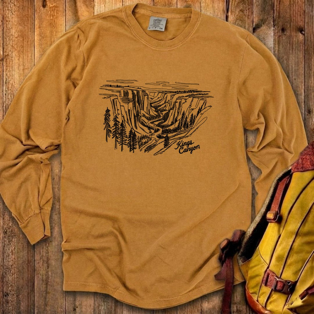 Kings Canyon Line Drawing Cotton Long Sleeve product image 23