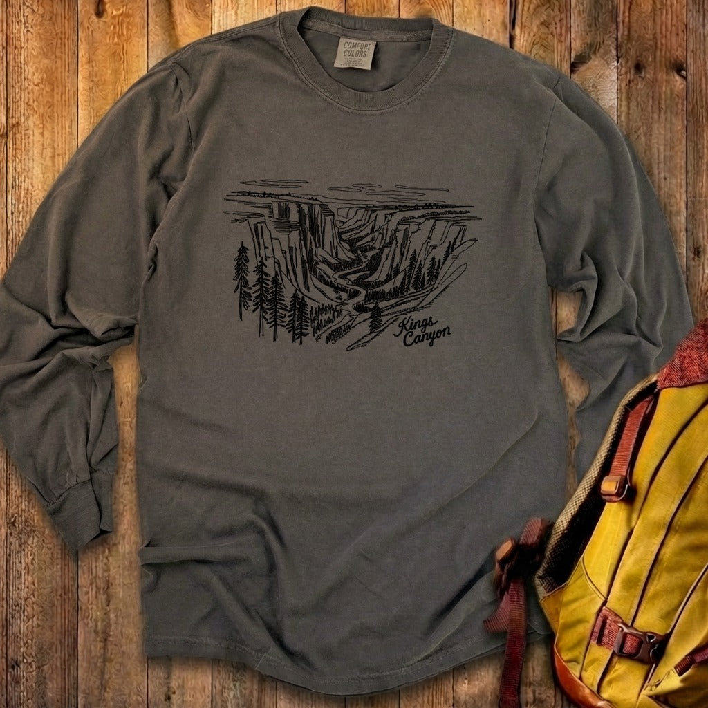 Kings Canyon Line Drawing Cotton Long Sleeve product image 27