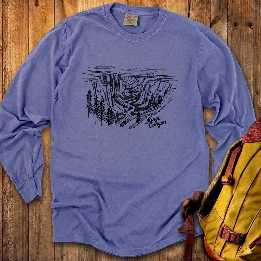 Kings Canyon Line Drawing Cotton Long Sleeve product image 29