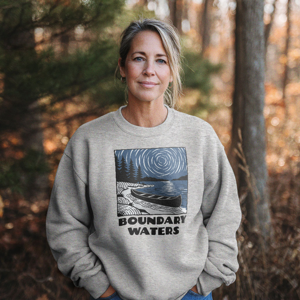 Boundary Waters Canoe Area Wilderness at Night Crewneck product image 3