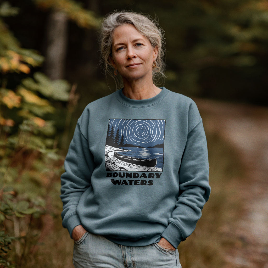 Boundary Waters Canoe Area Wilderness at Night Crewneck product image 6
