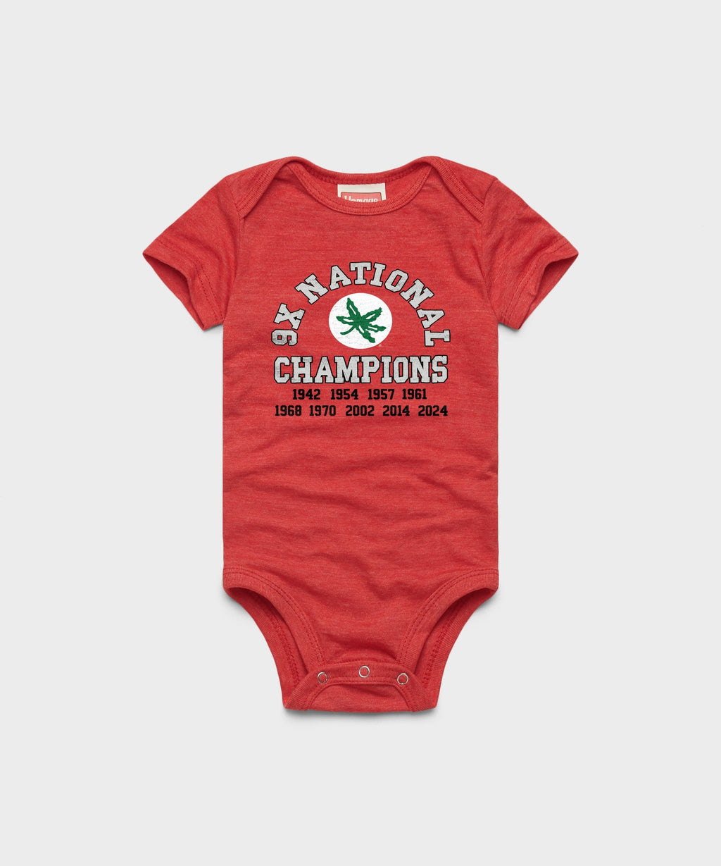 Ohio State 9x National Champions Baby One Piece