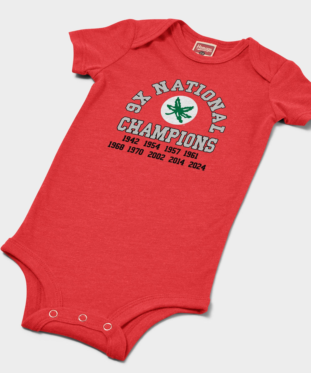 Ohio State 9x National Champions Baby One Piece