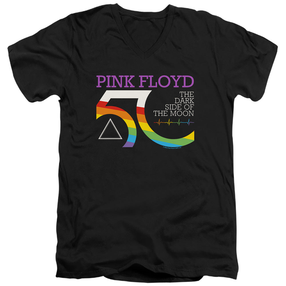 Pink Floyd - 50Th Logo Adult Slim Fit V Neck Cotton product image 1