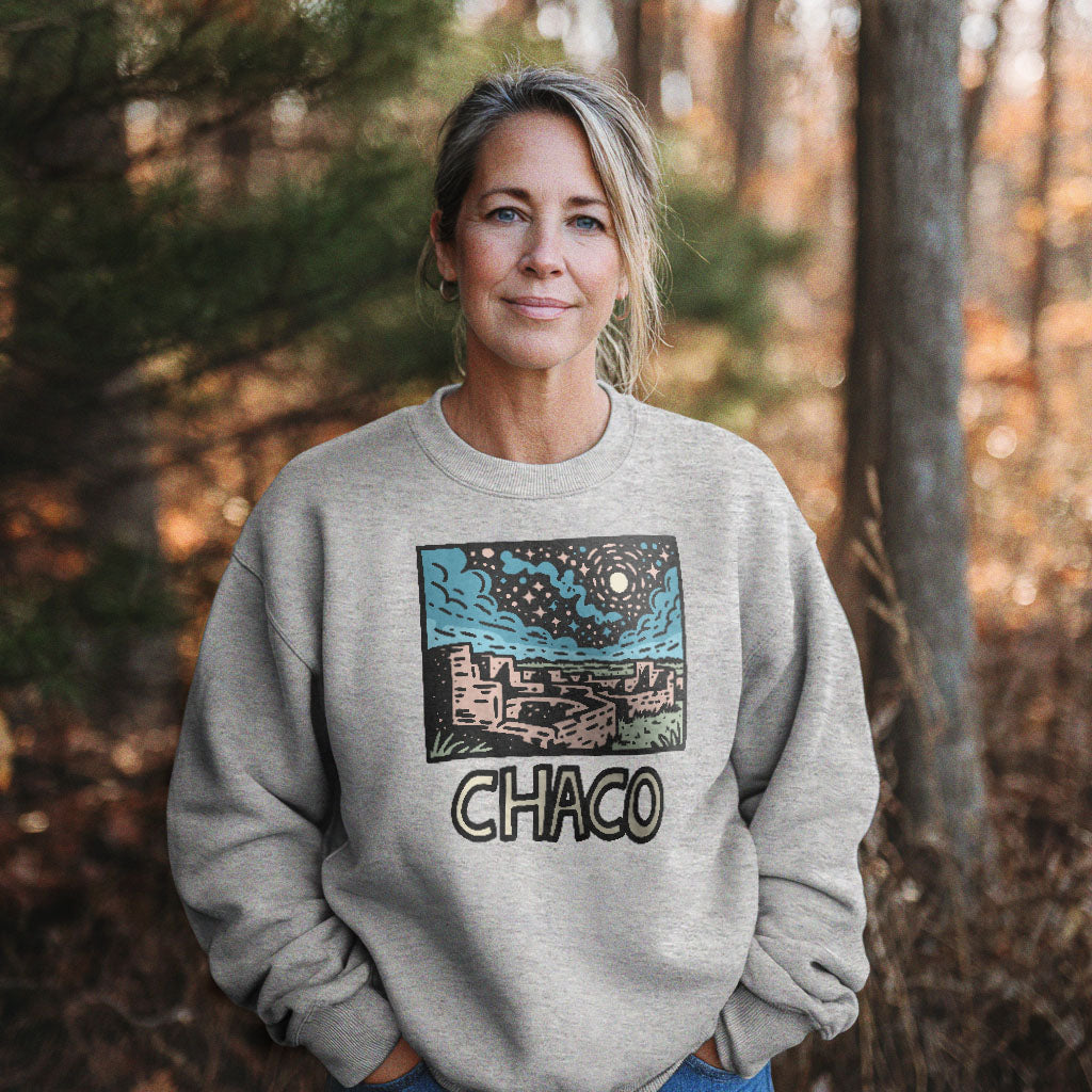 Chaco Culture National Historical Park at Night Crewneck product image 3