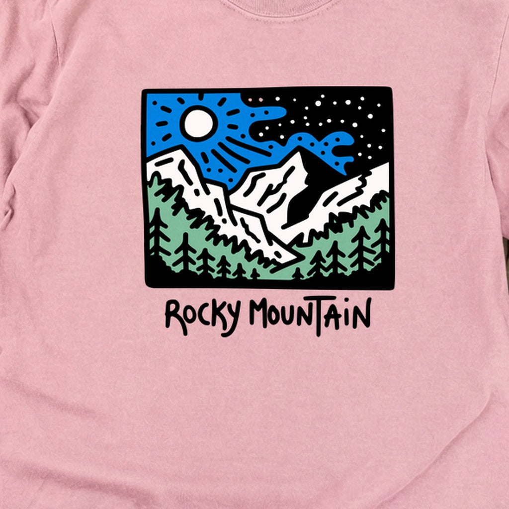 Rocky Mountain at Night Cotton Long Sleeve product image 8