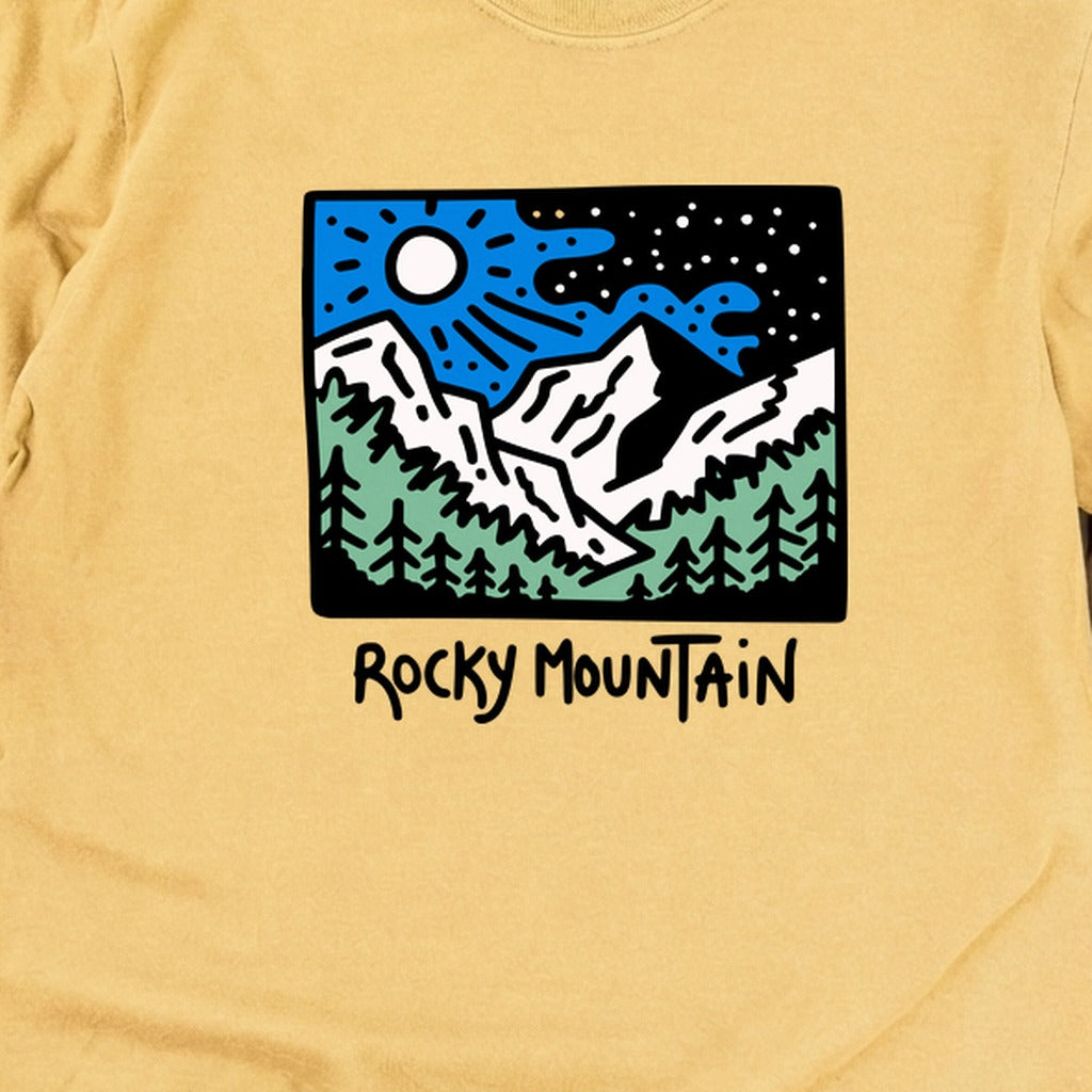 Rocky Mountain at Night Cotton Long Sleeve product image 10