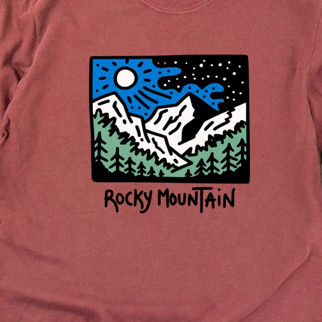 Rocky Mountain at Night Cotton Long Sleeve product image 14