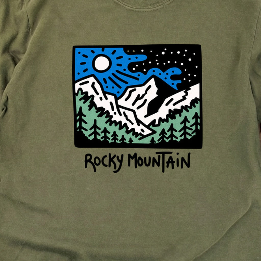 Rocky Mountain at Night Cotton Long Sleeve product image 18