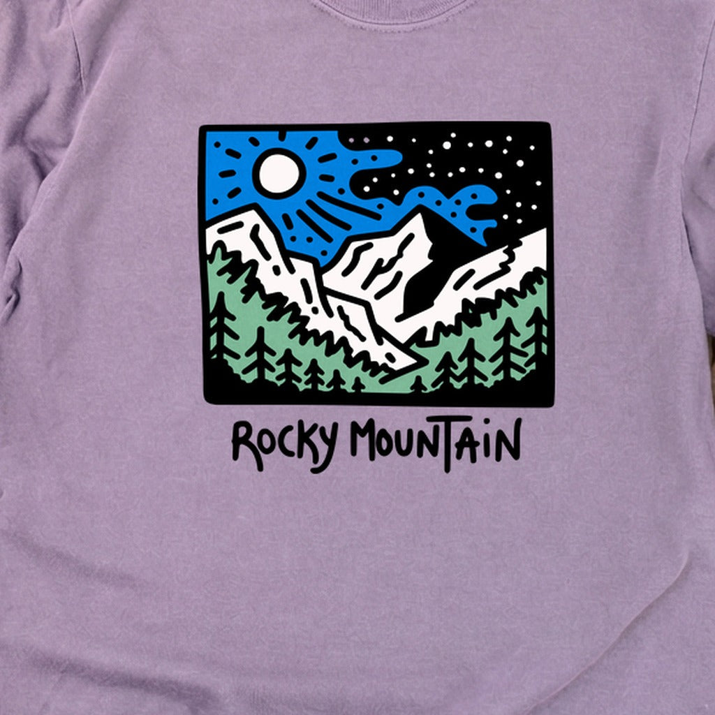 Rocky Mountain at Night Cotton Long Sleeve product image 26