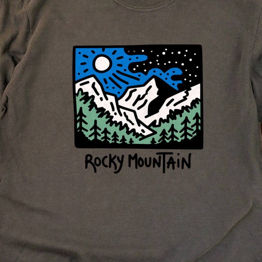 Rocky Mountain at Night Cotton Long Sleeve product image 28