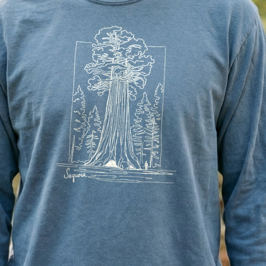 Sequoia Line Drawing Cotton Long Sleeve product image 3