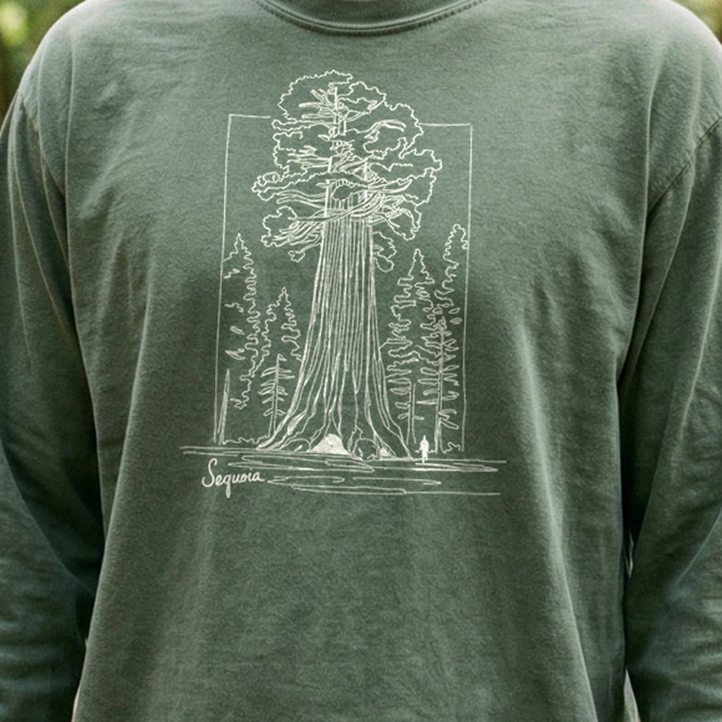 Sequoia Line Drawing Cotton Long Sleeve product image 4