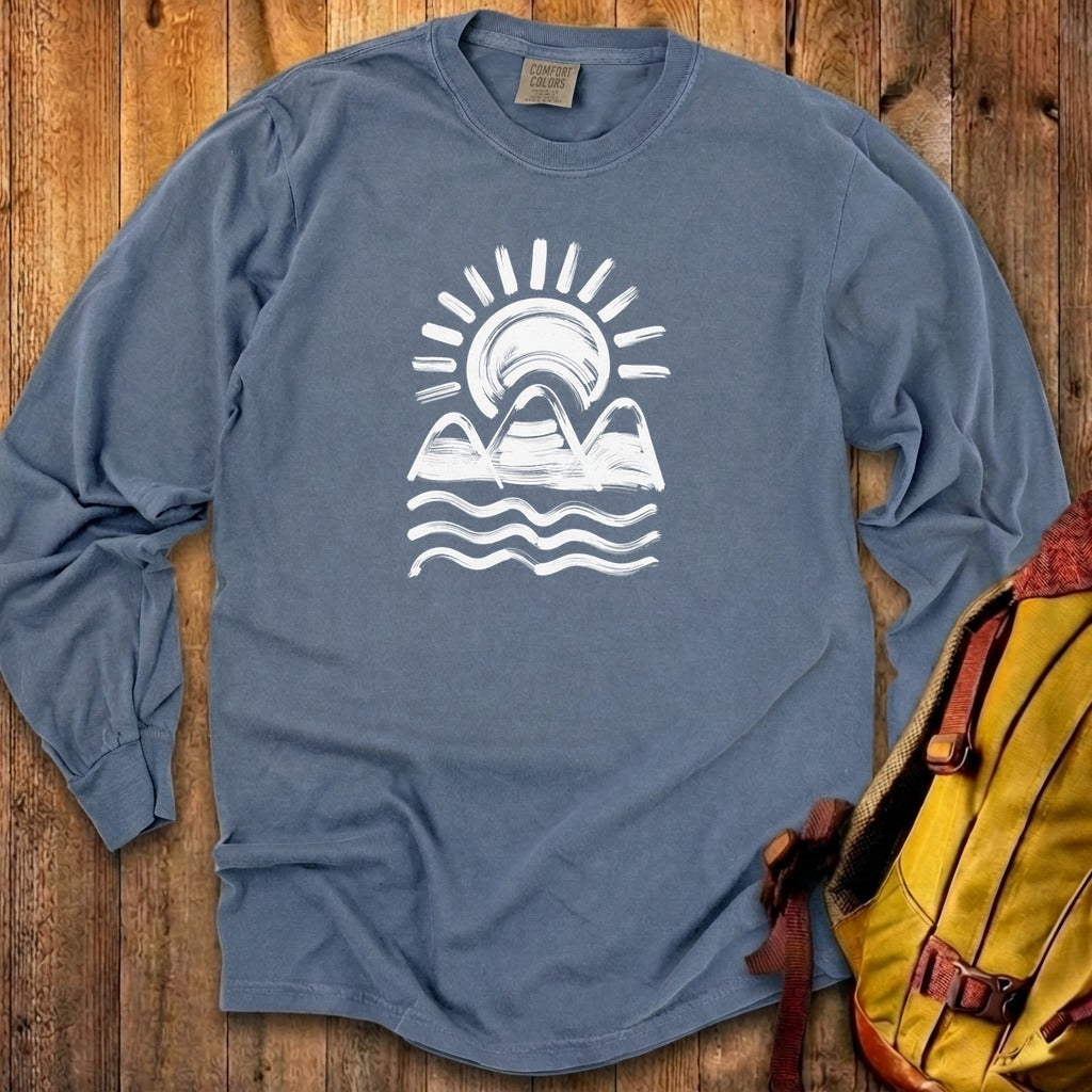 Three Sisters Mountains Cotton Long Sleeve product image 1