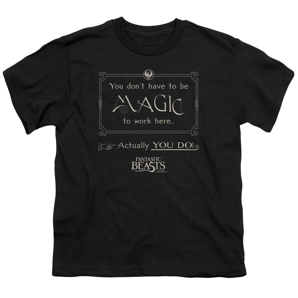 Fantastic Beasts - Magic To Work Here Youth Short Sleeve product image 1