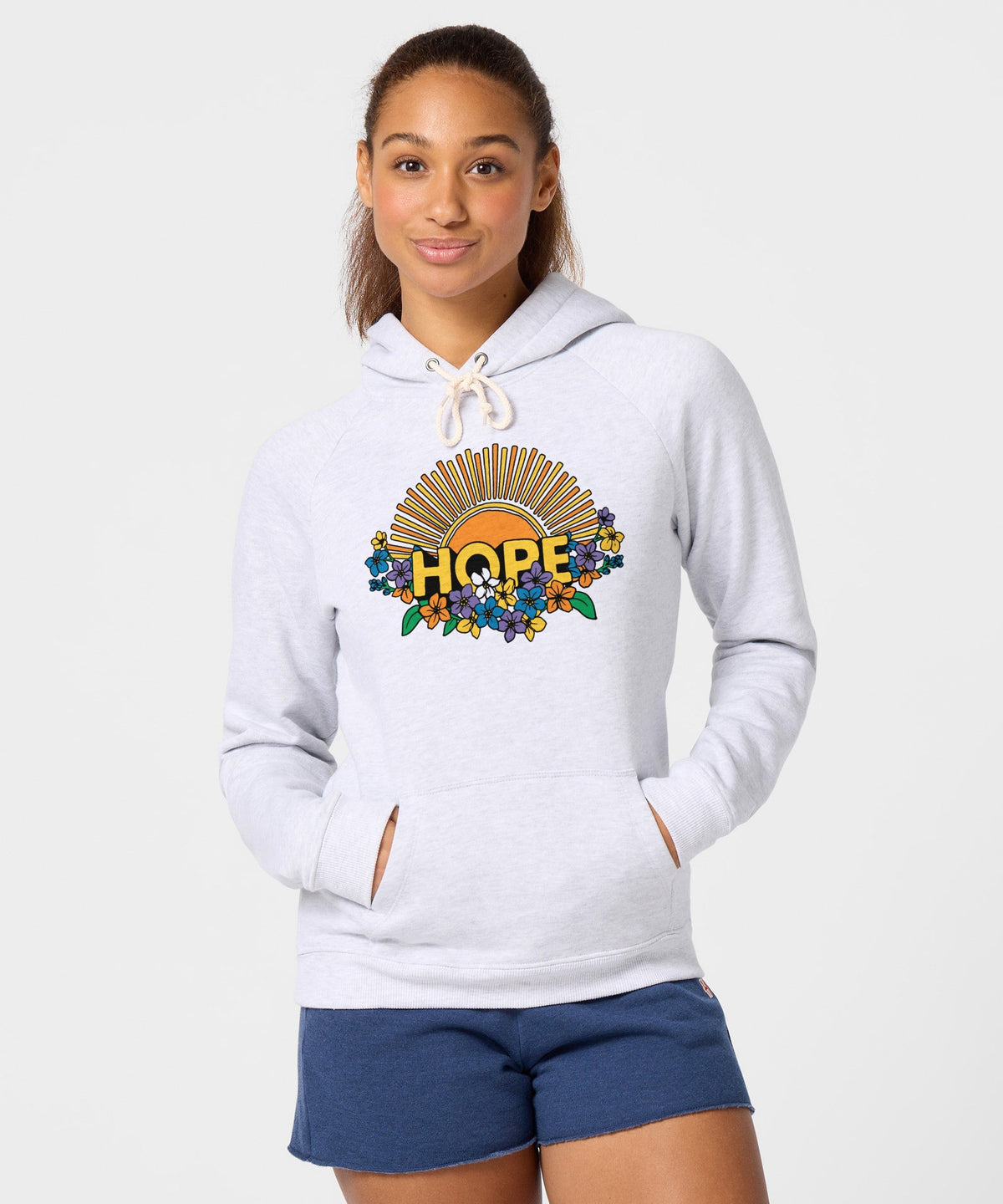Women's Hope Sun And Flowers Hoodie product image 3
