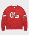 Women's Script Ohio Arm Band Drop Shoulder Crewneck product image 1