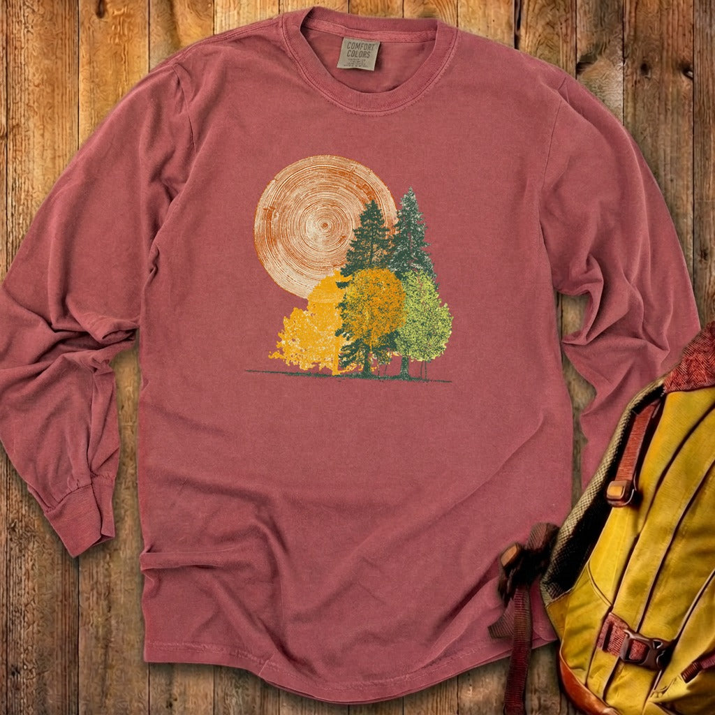 Woodcut Stamped Forest Cotton Long Sleeve product image 15