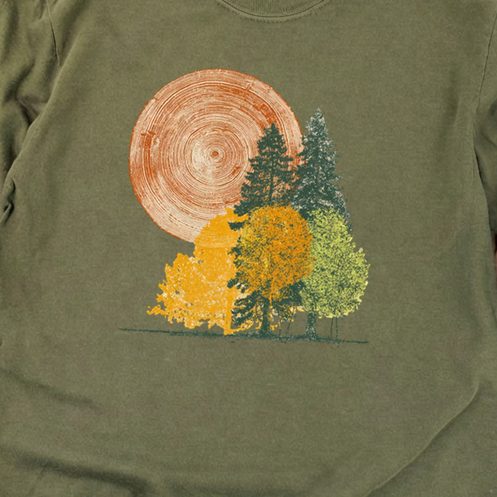 Woodcut Stamped Forest Cotton Long Sleeve product image 20
