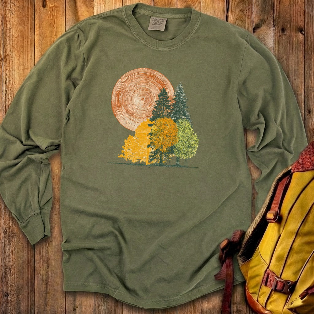Woodcut Stamped Forest Cotton Long Sleeve product image 19