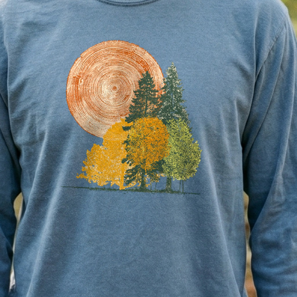 Woodcut Stamped Forest Cotton Long Sleeve product image 3