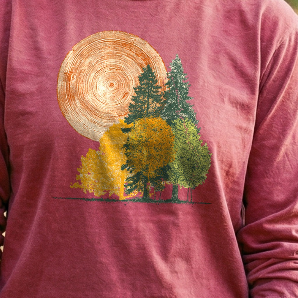 Woodcut Stamped Forest Cotton Long Sleeve product image 5