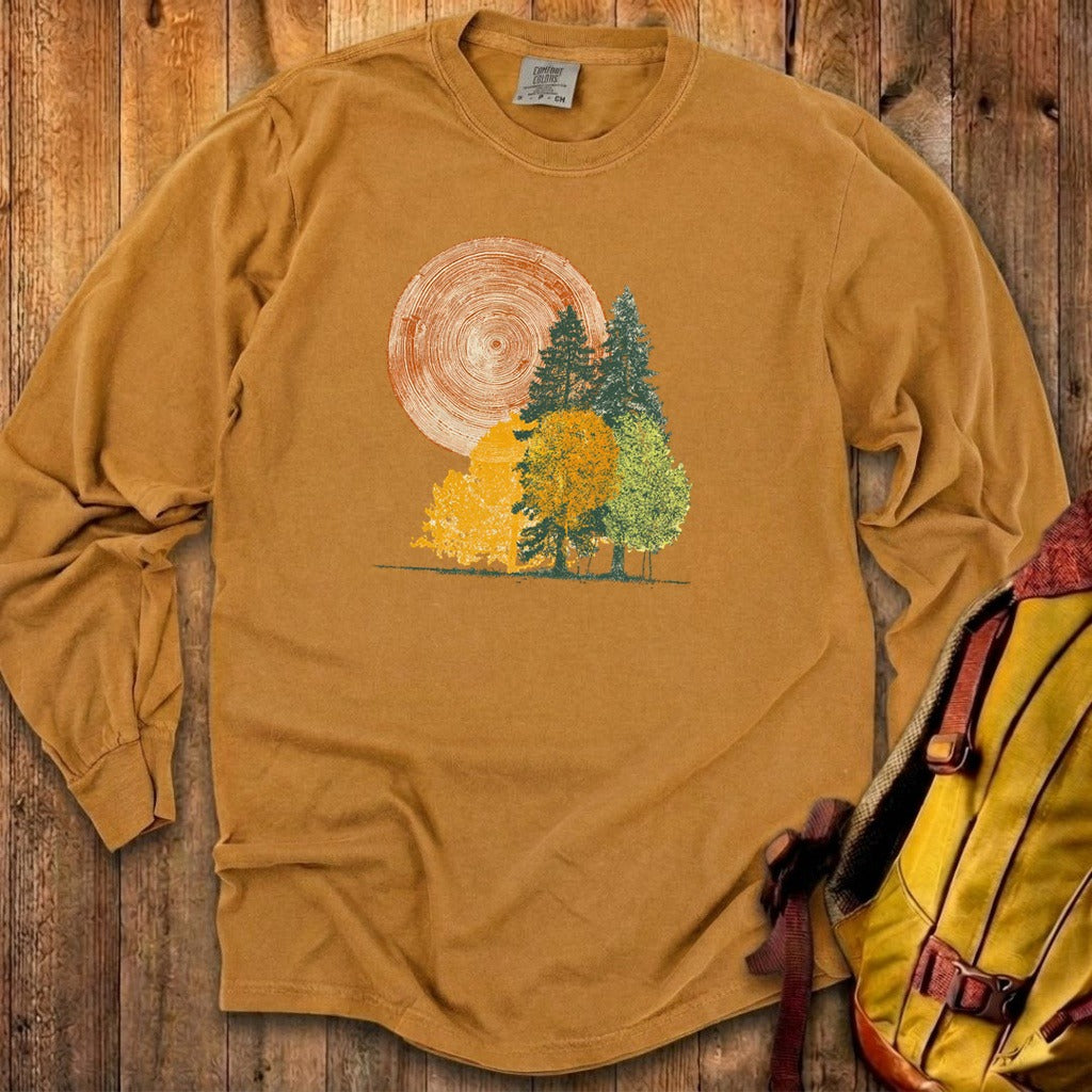 Woodcut Stamped Forest Cotton Long Sleeve product image 25