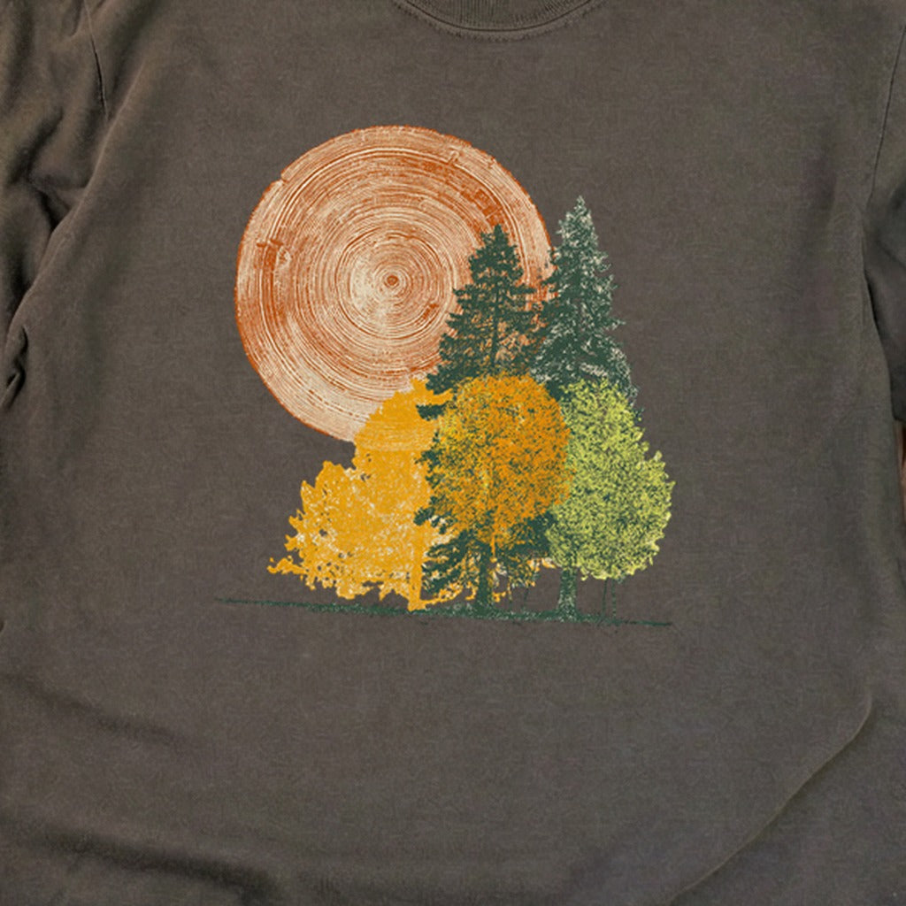 Woodcut Stamped Forest Cotton Long Sleeve product image 2