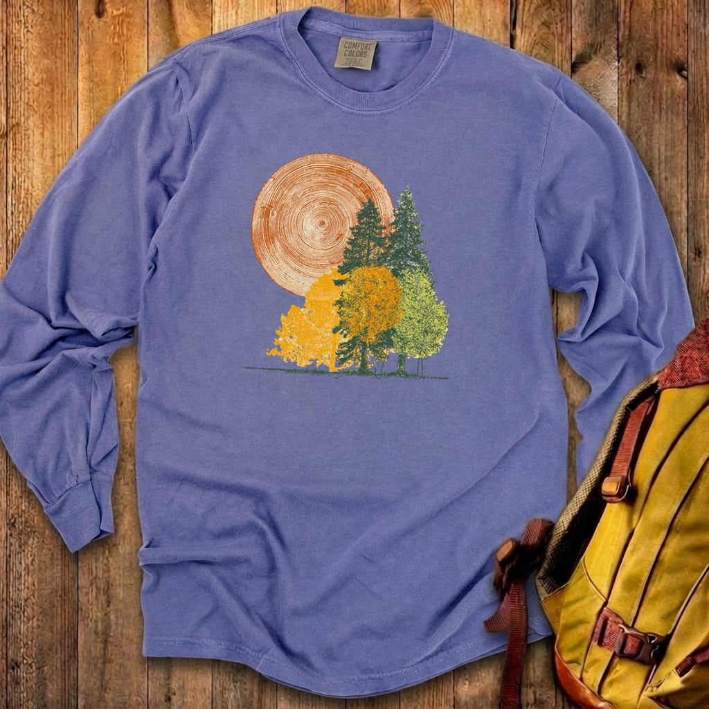 Woodcut Stamped Forest Cotton Long Sleeve product image 29