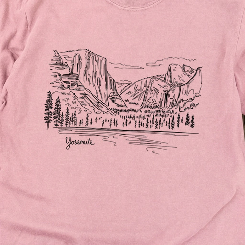 Yosemite Line Drawing Cotton Long Sleeve product image 9