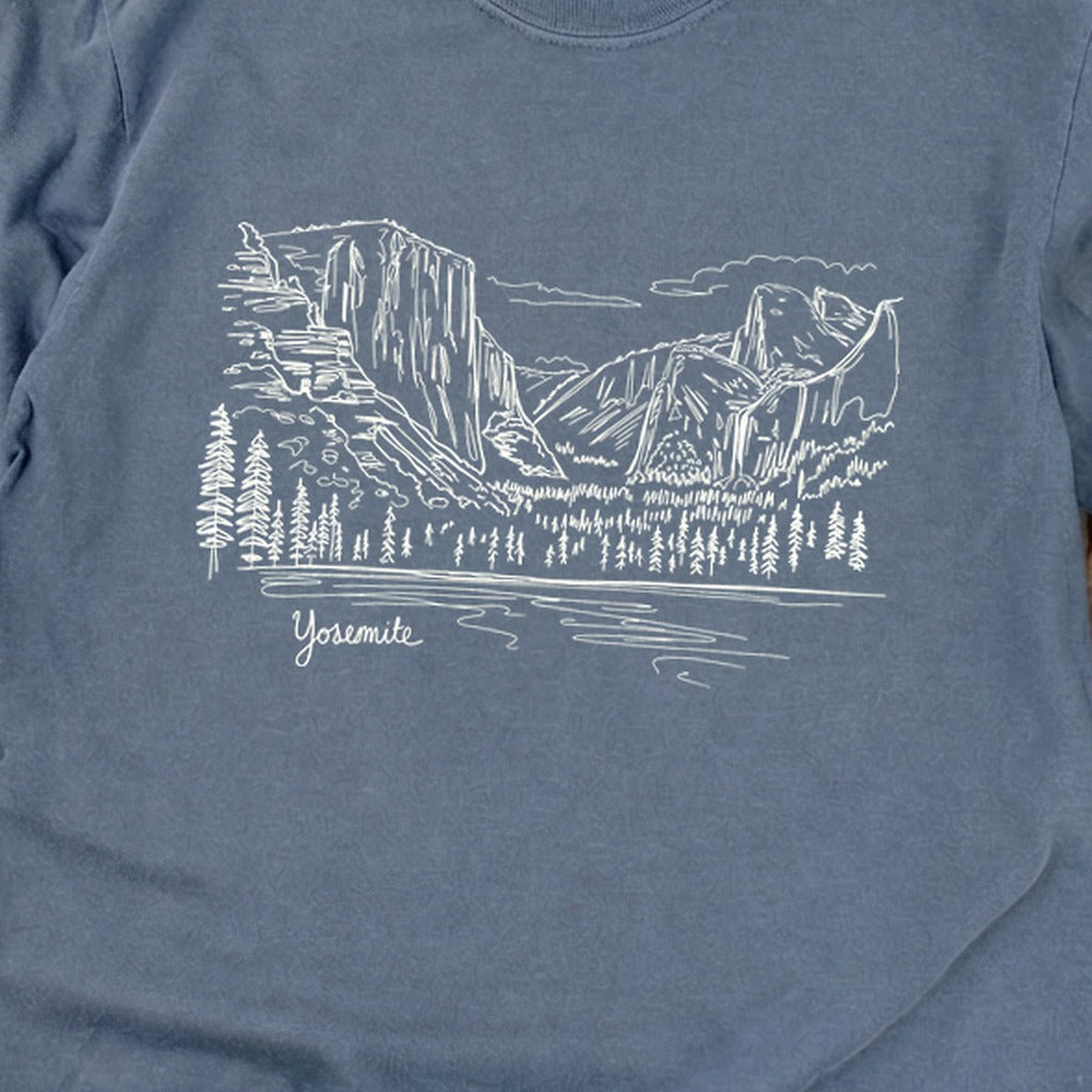 Yosemite Line Drawing Cotton Long Sleeve product image 10