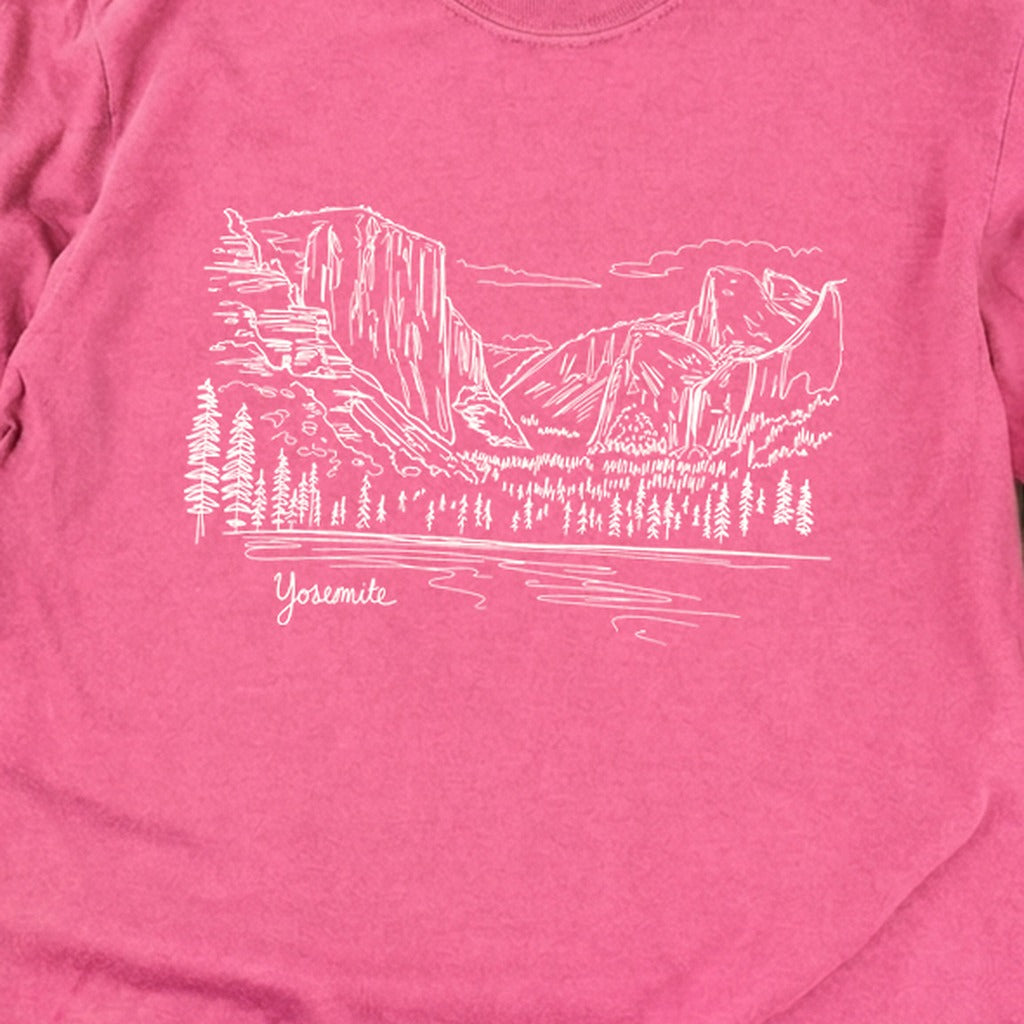 Yosemite Line Drawing Cotton Long Sleeve product image 16