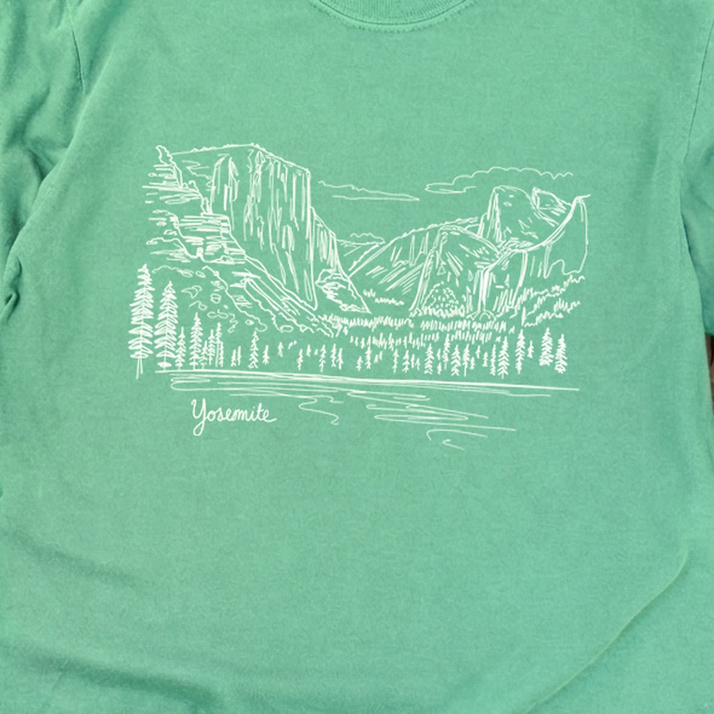 Yosemite Line Drawing Cotton Long Sleeve product image 20